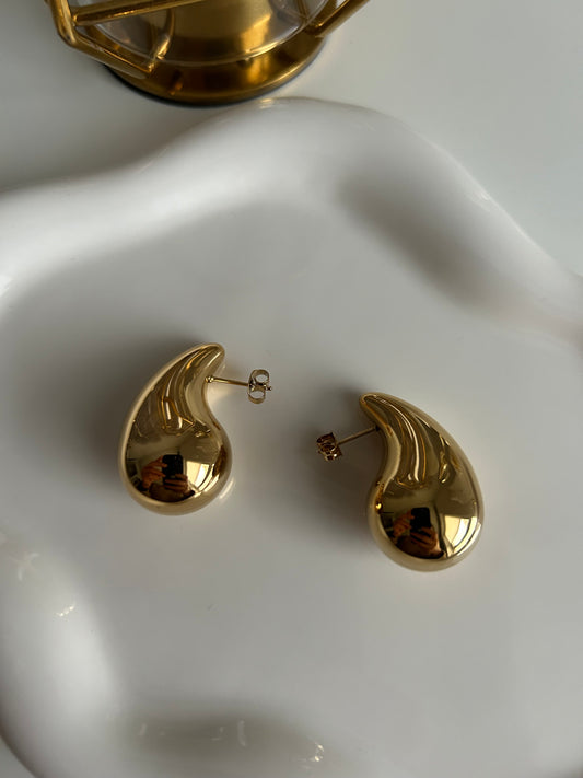 Big Shine Drop Gold Ohrringe