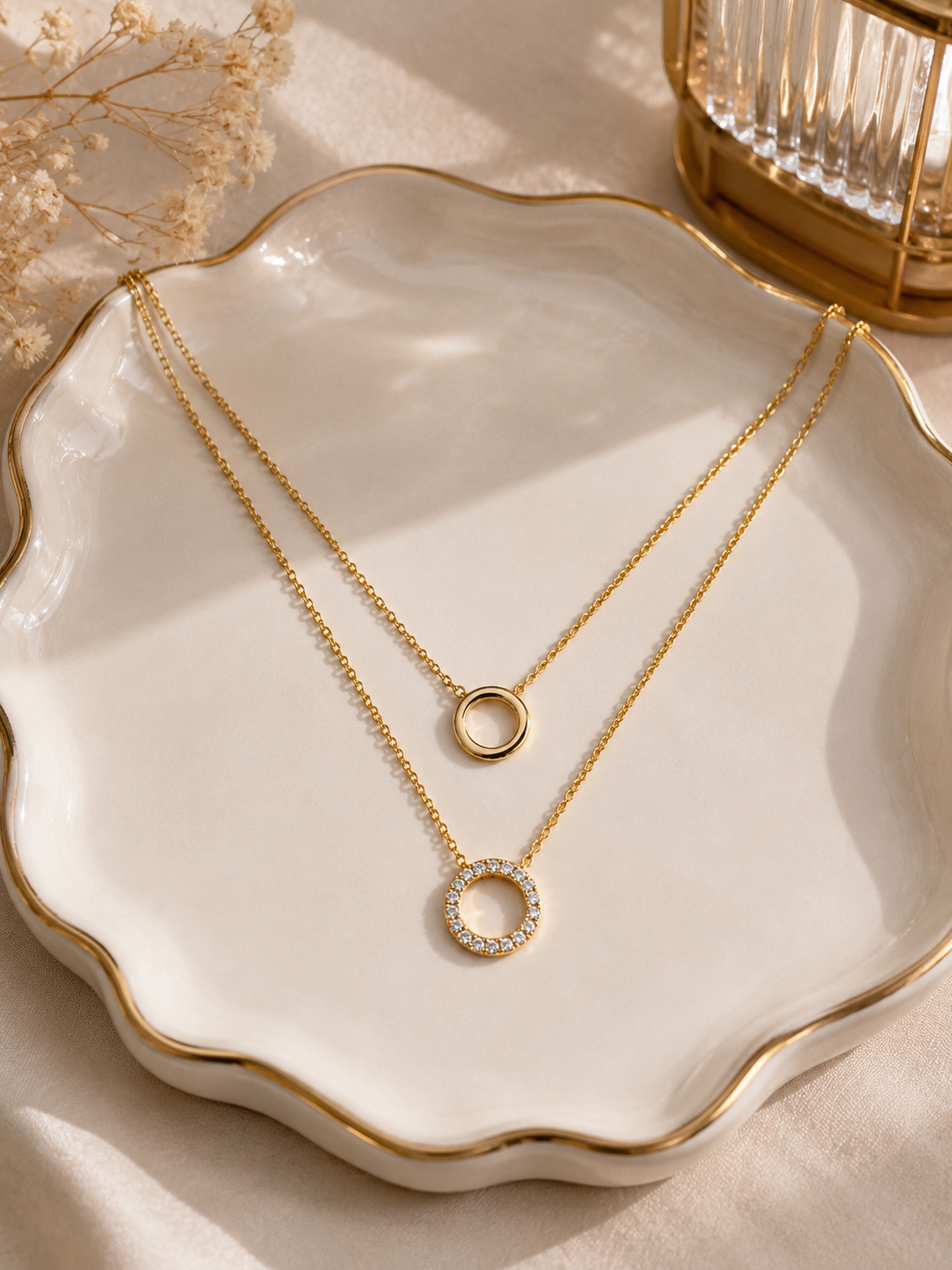 Double Circles Necklace