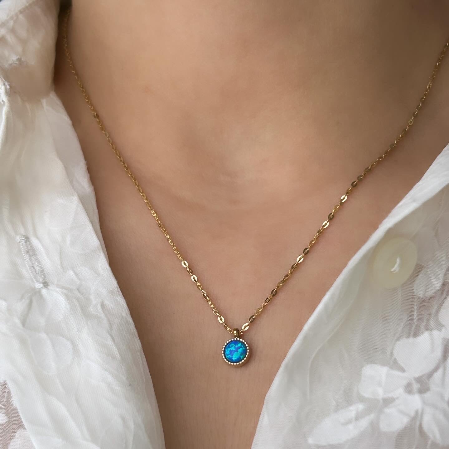 Blue Opal Necklace