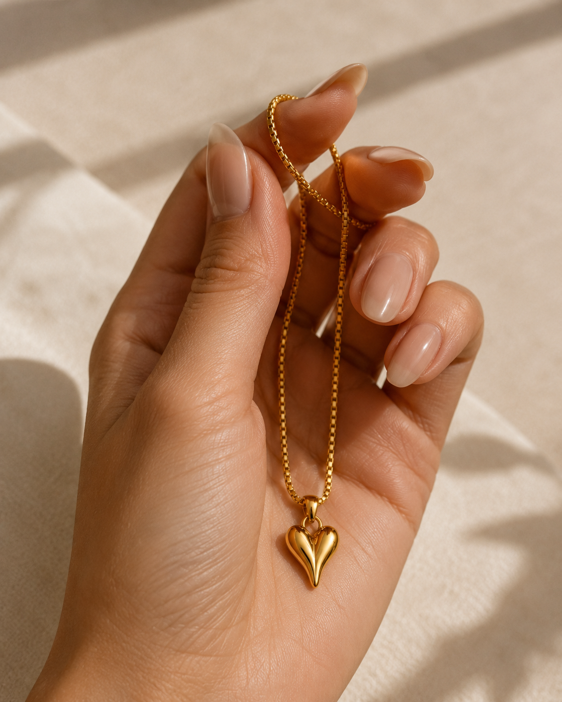 Heart Necklace Gold