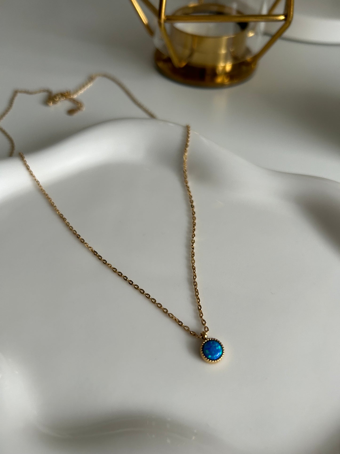 Blue Opal Necklace