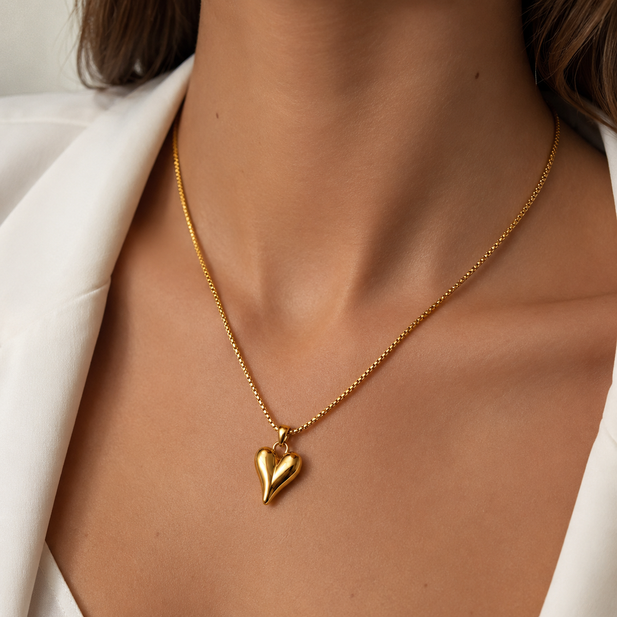 Heart Necklace Gold