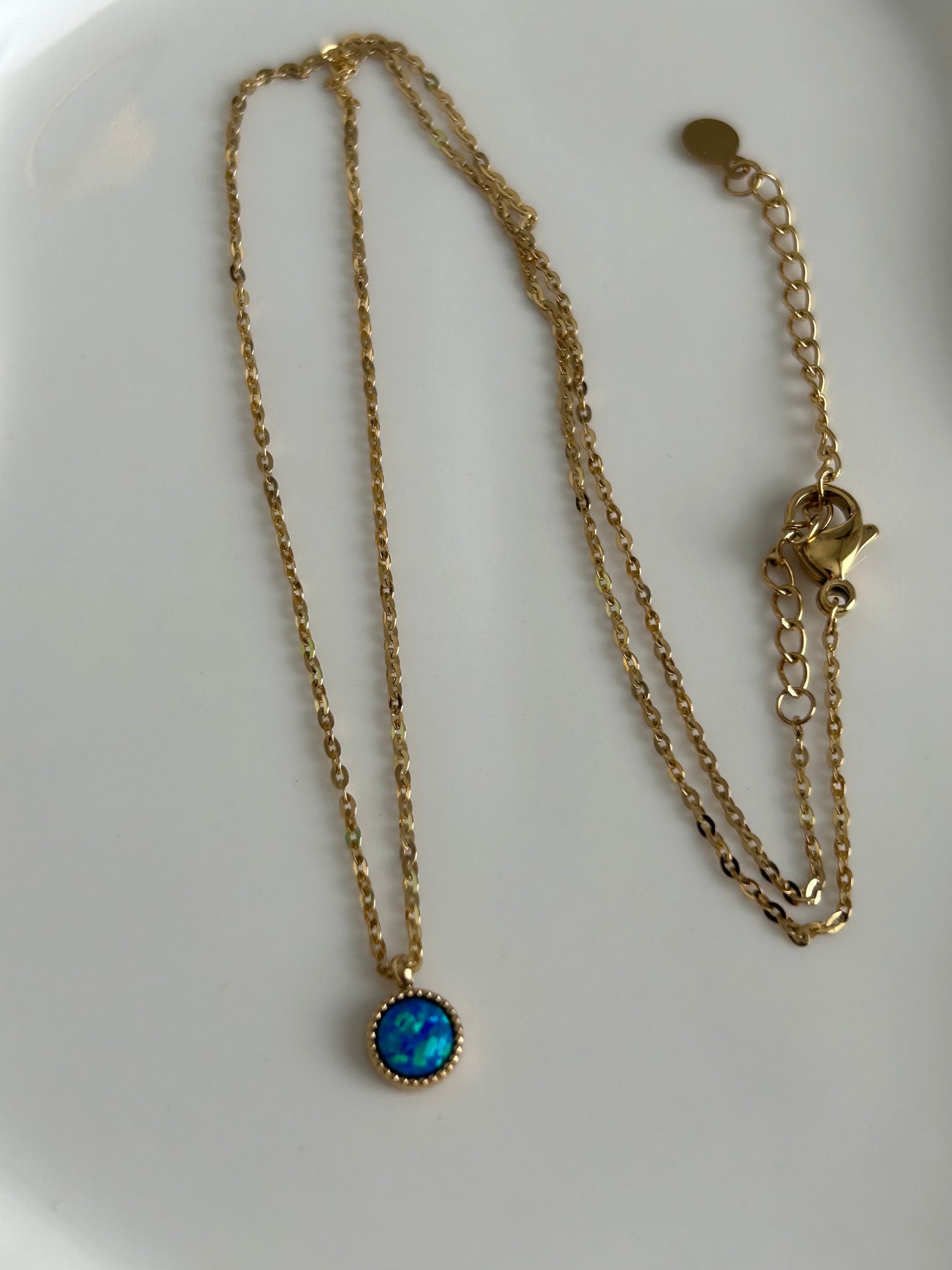Blue Opal Necklace