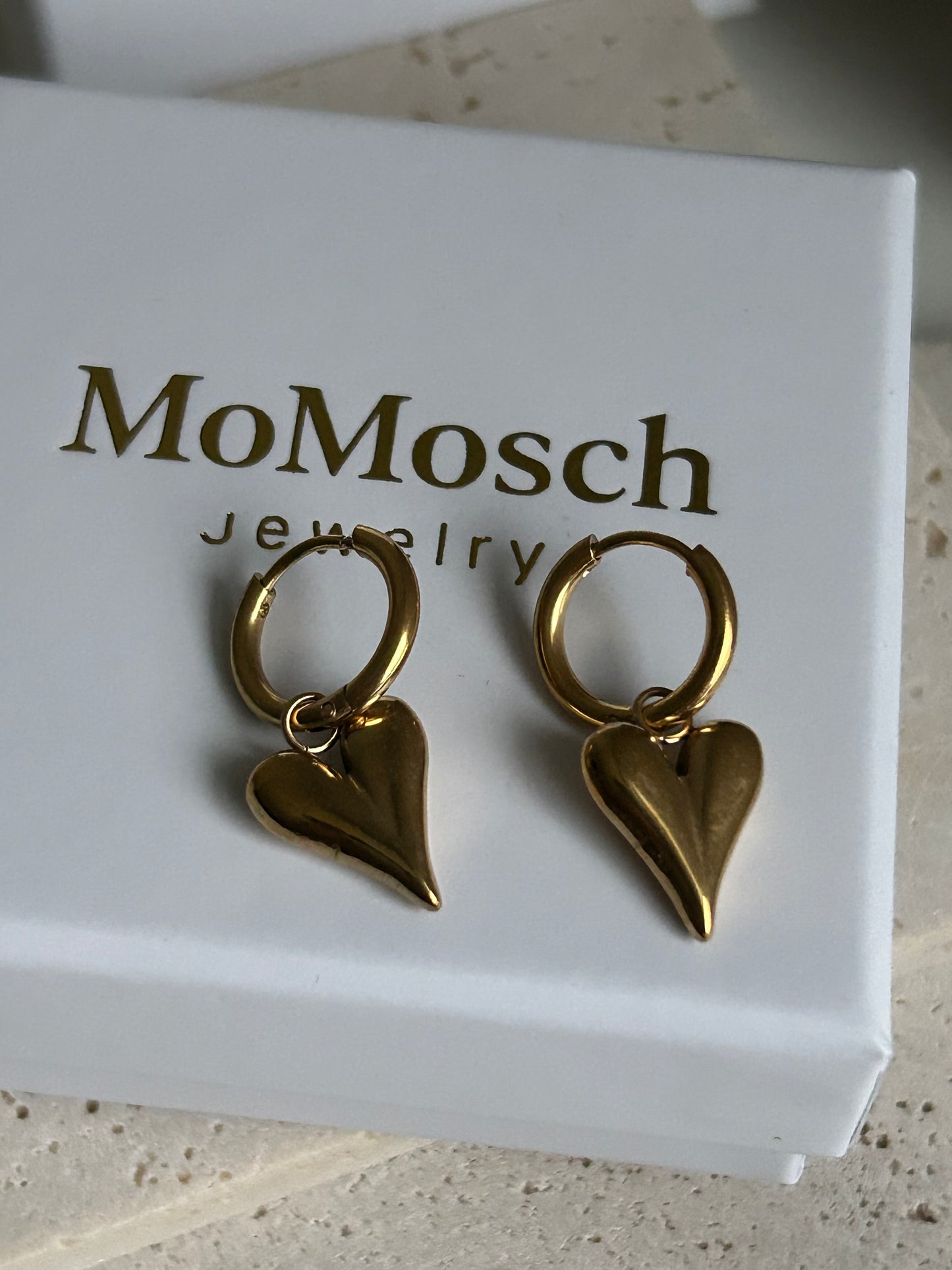 Shine Heart Earring Gold