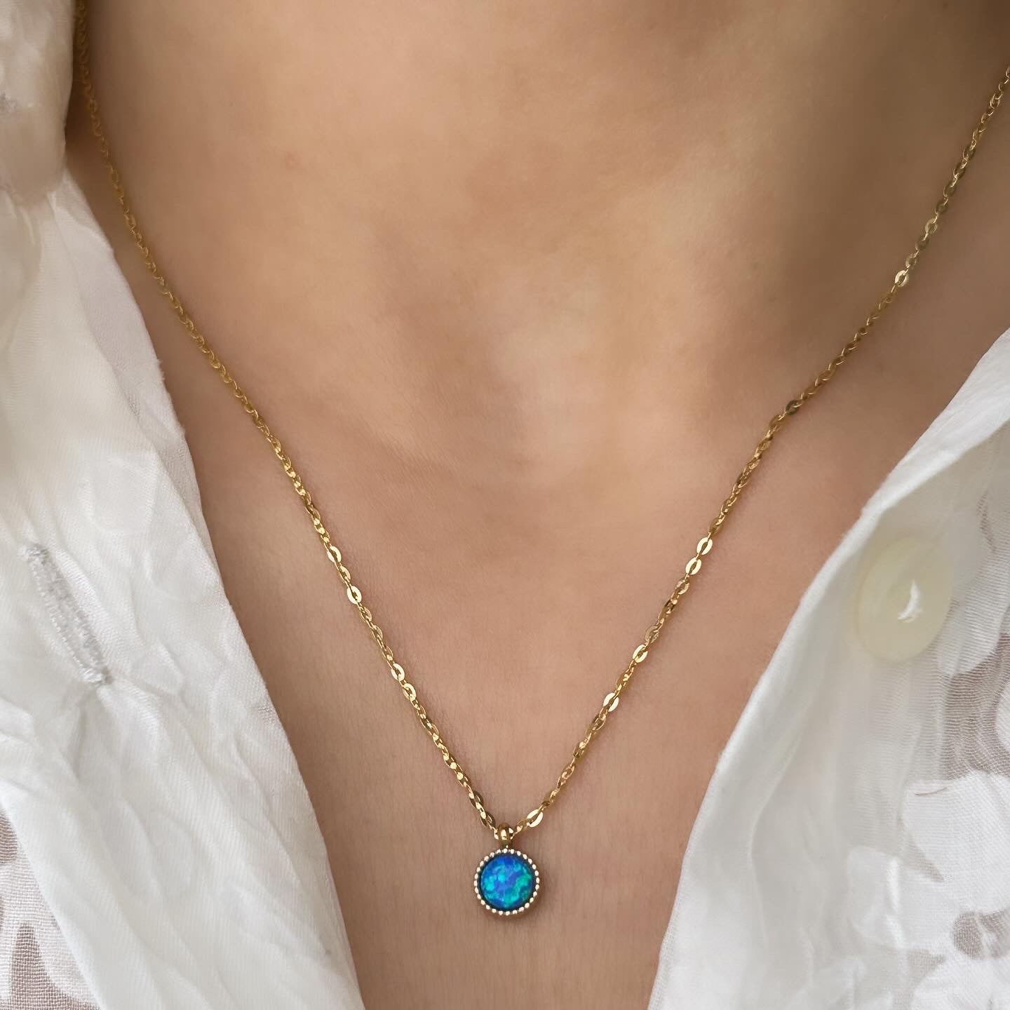 Blue Opal Necklace