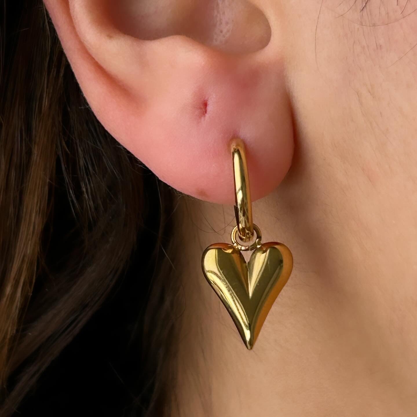 Shine Heart Earring Gold