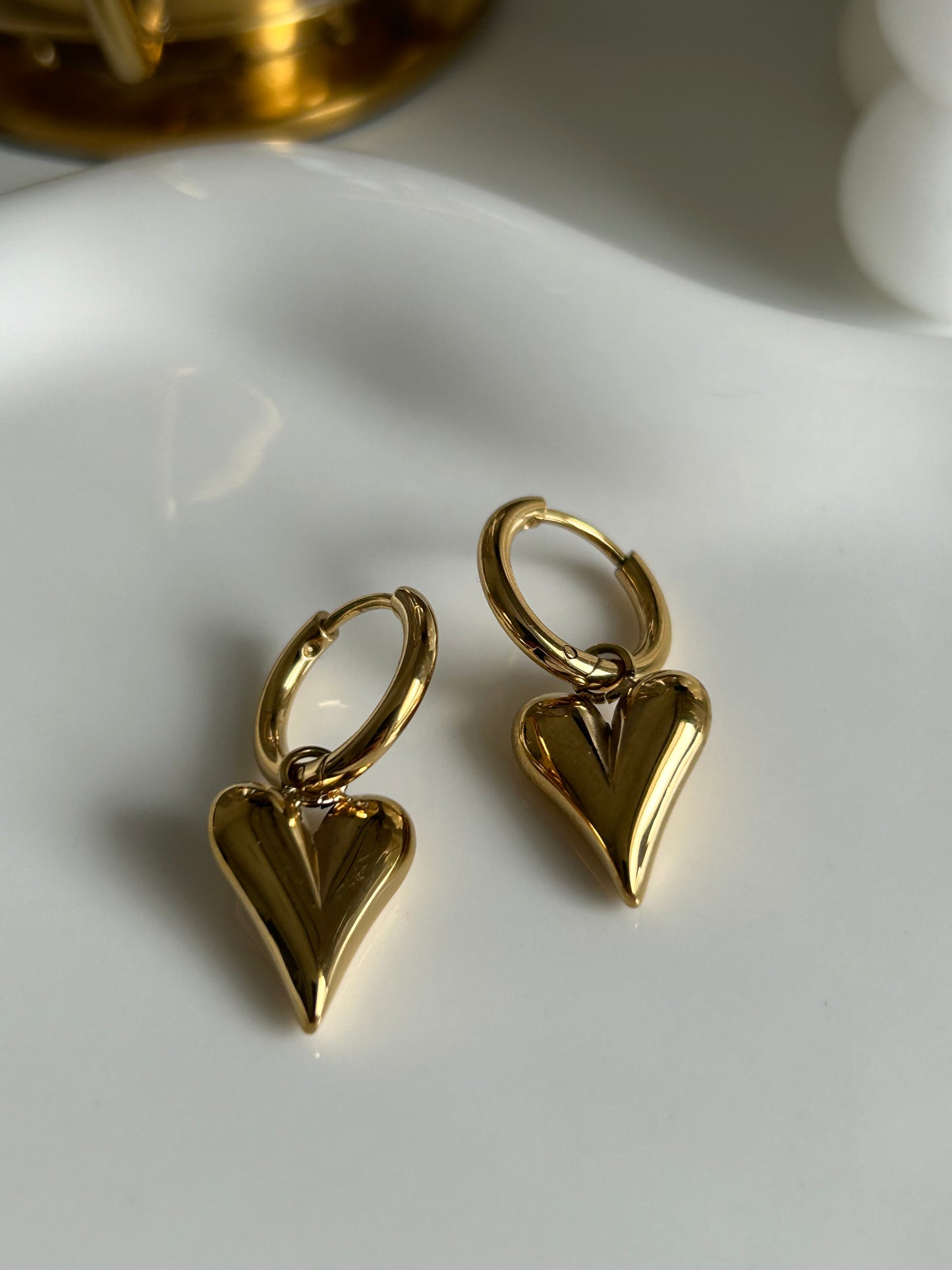 Shine Heart Earring Gold