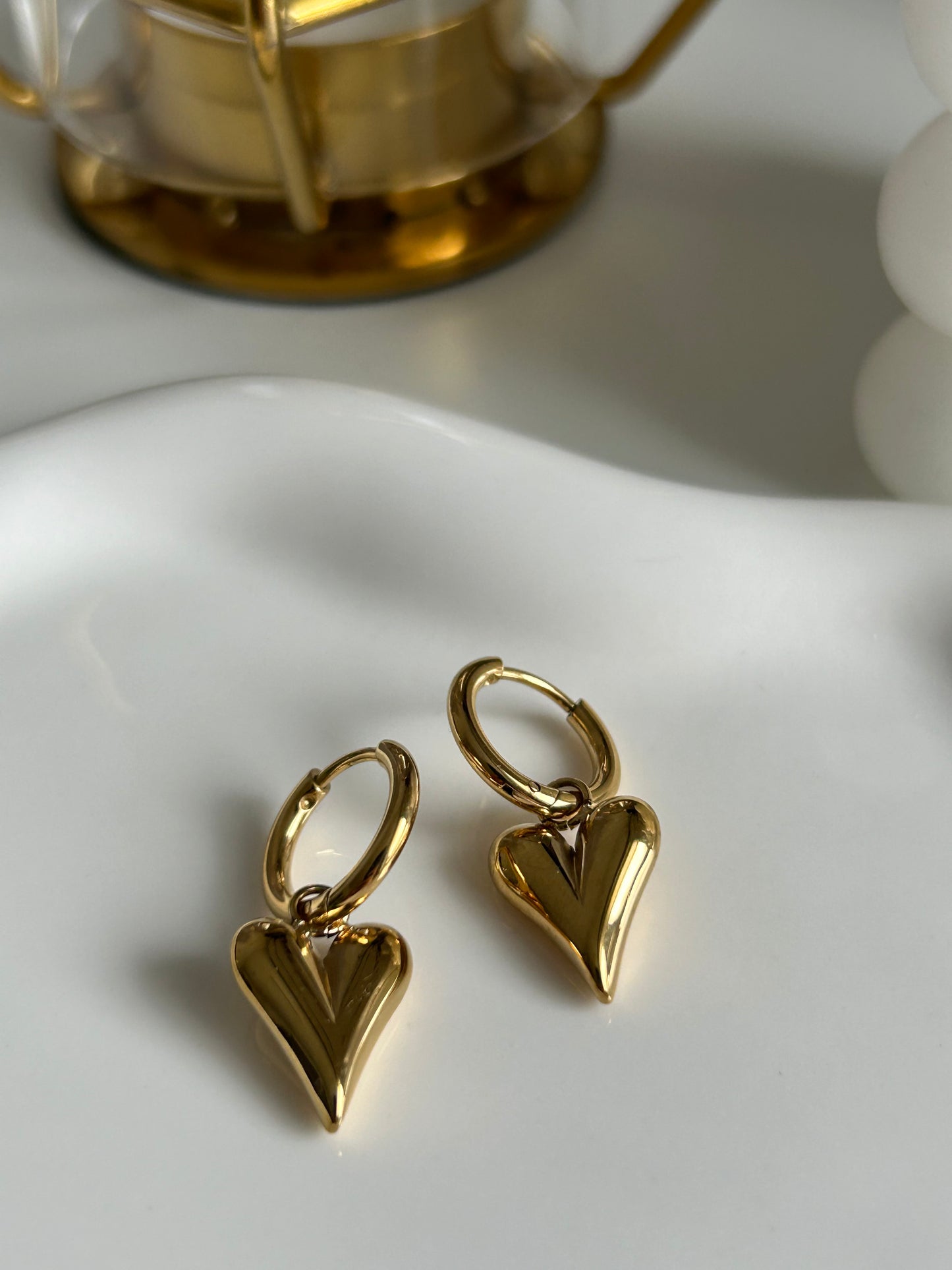 Shine Heart Earring Gold