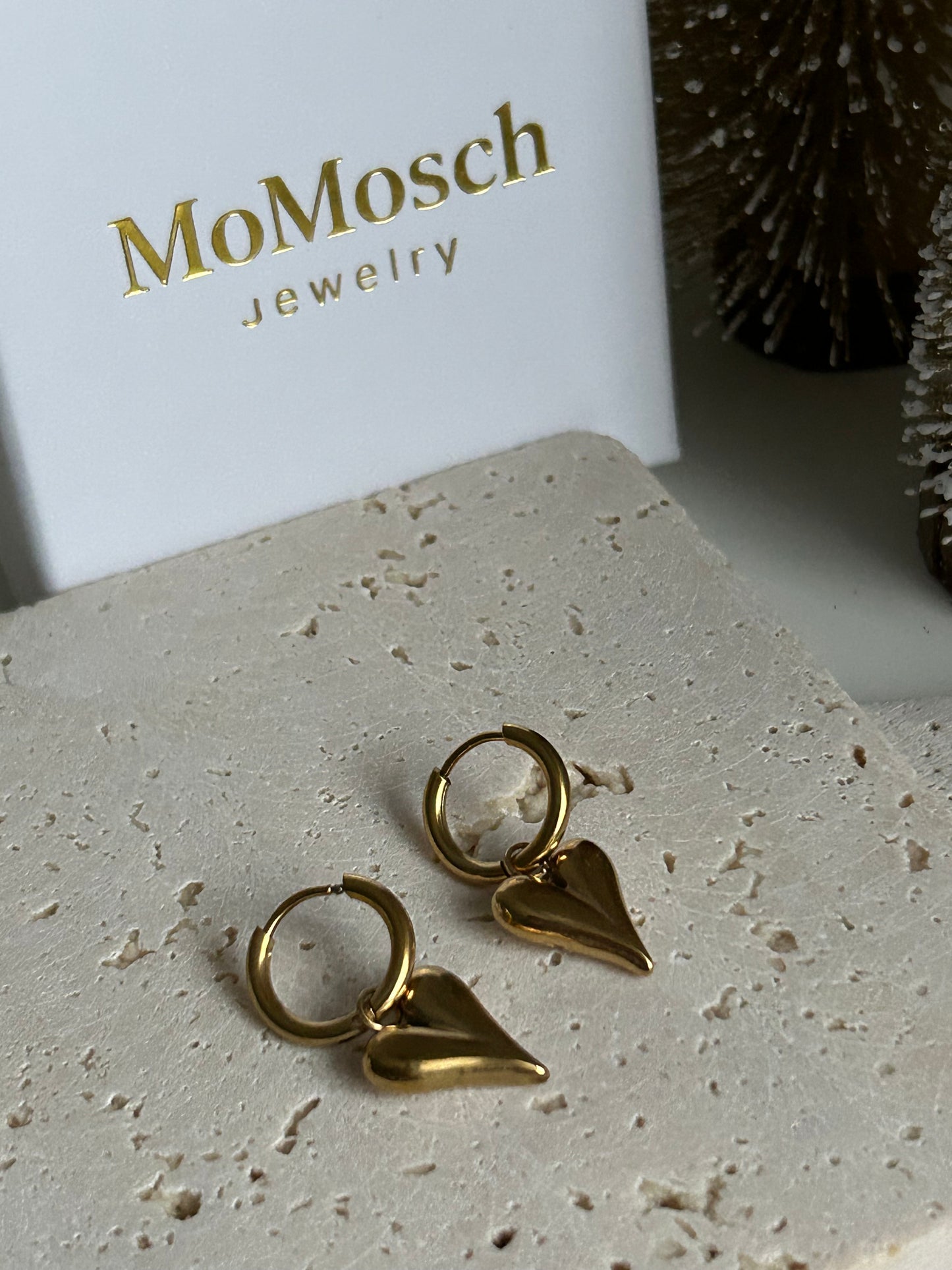 Shine Heart Earring Gold