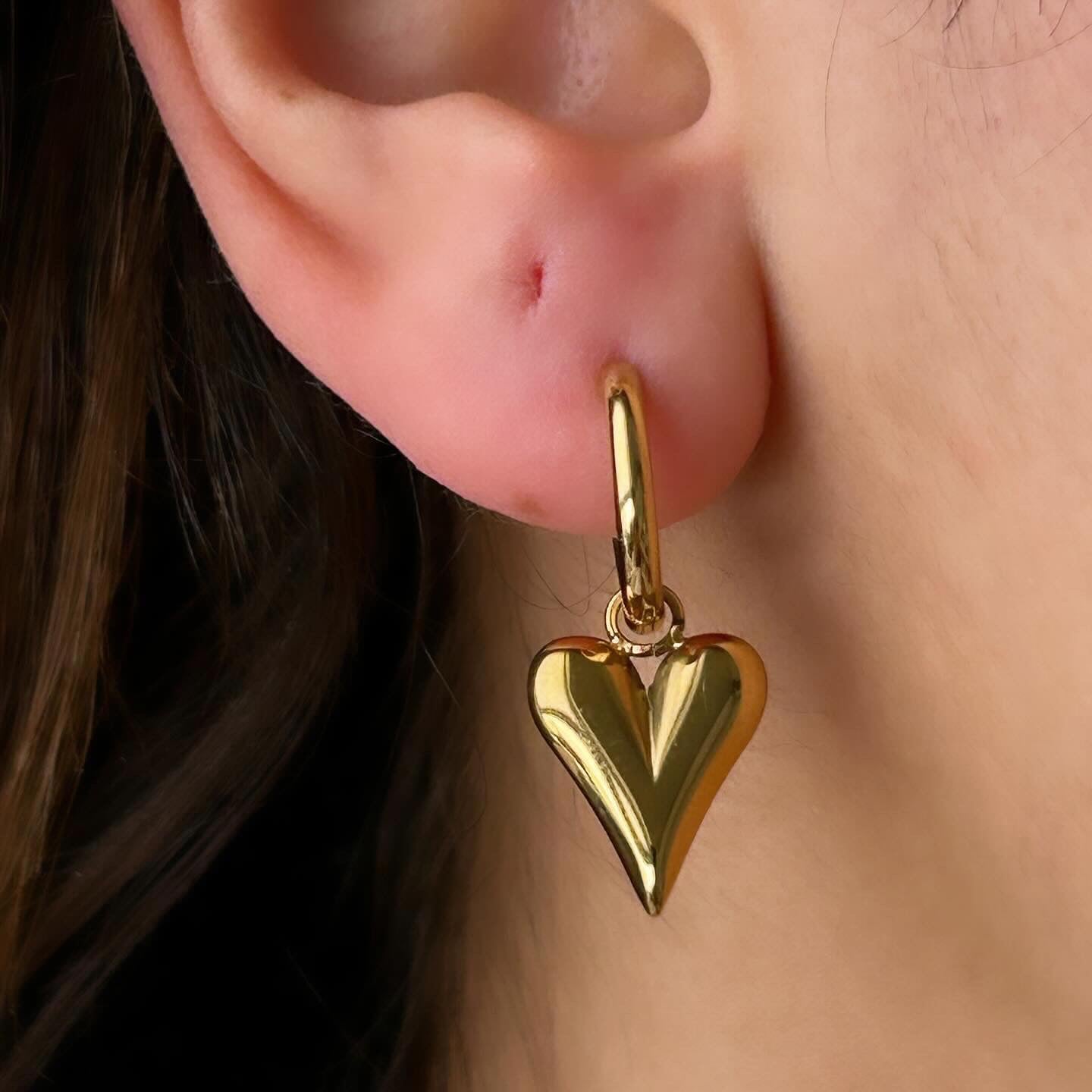 Shine Heart Earring Gold