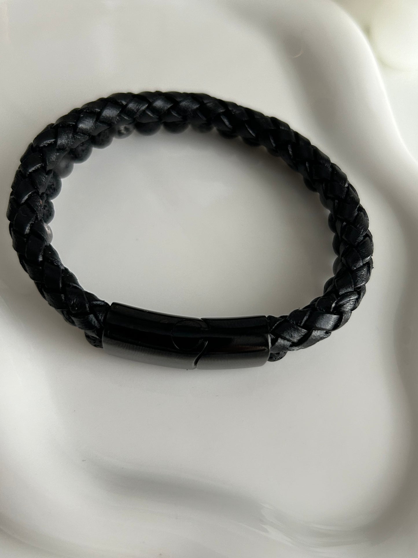 Armband Leder mit Perlen