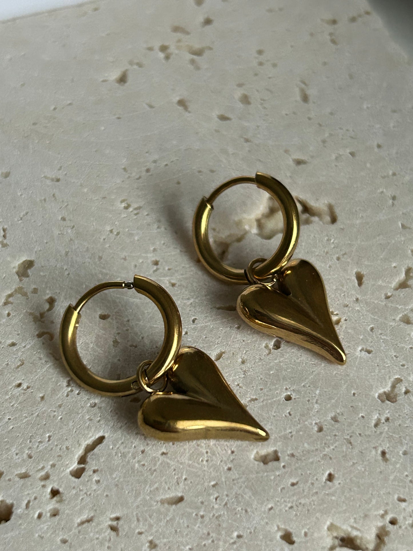 Shine Heart Earring Gold