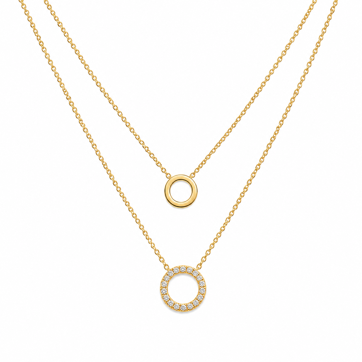 Double Circles Necklace