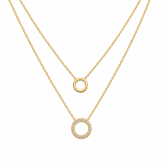 Double Circles Necklace