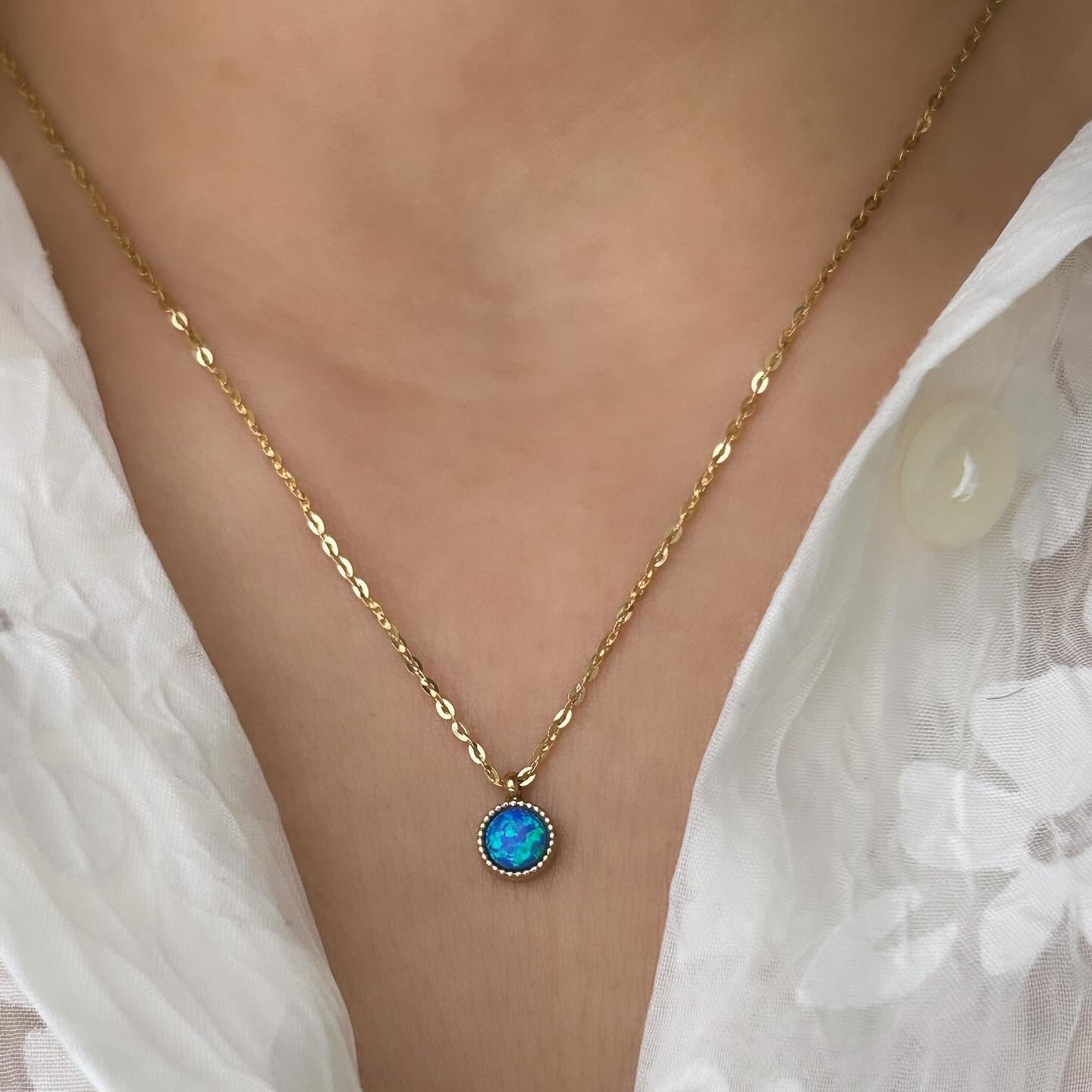 Blue Opal Necklace