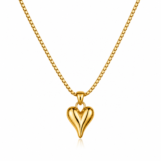 Heart Necklace Gold