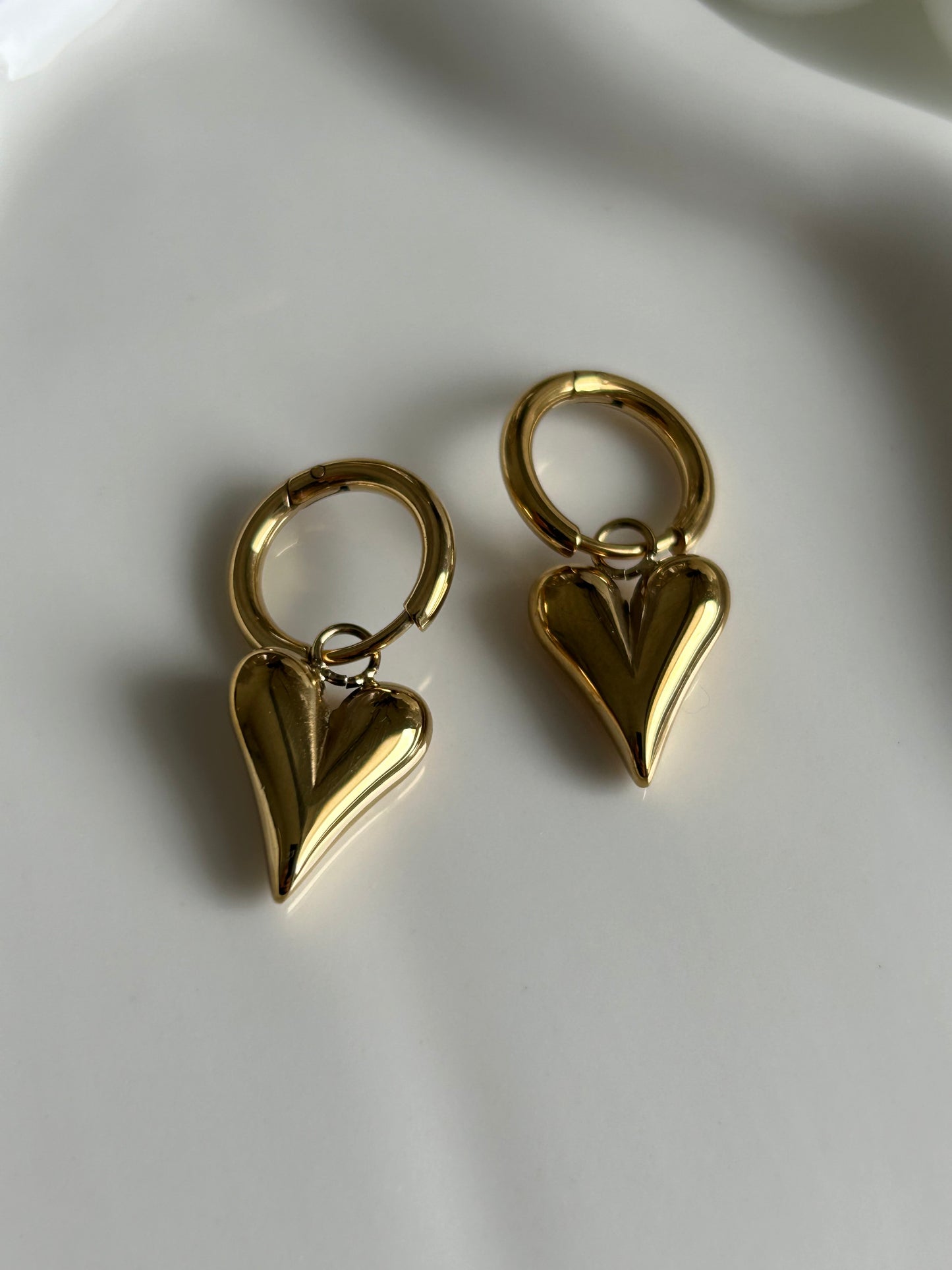 Shine Heart Earring Gold