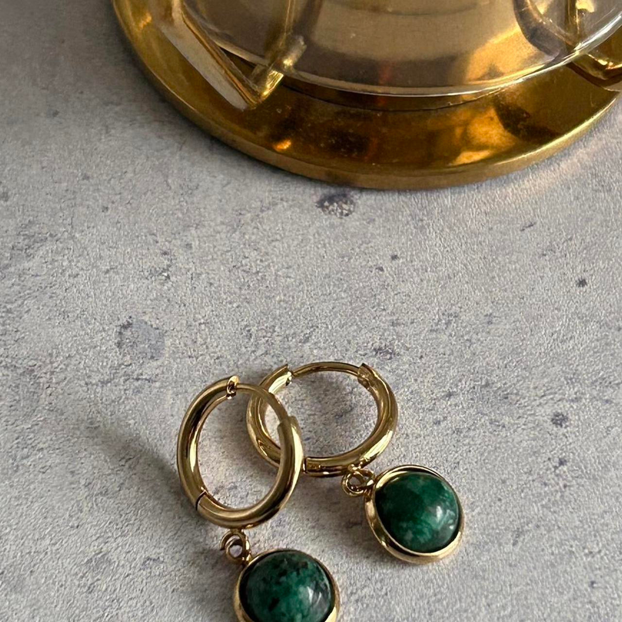 Deep Green Earring