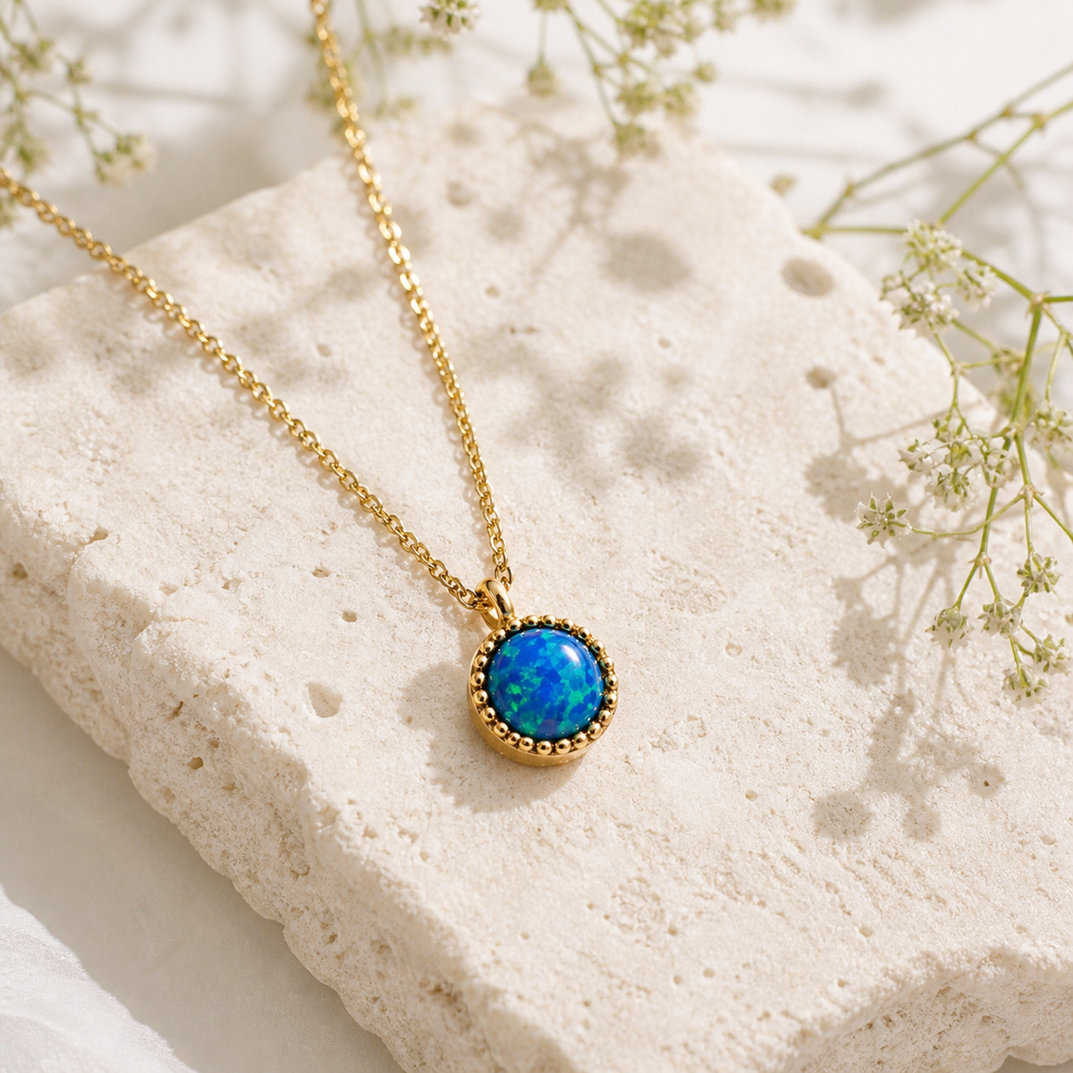 Blue Opal Necklace
