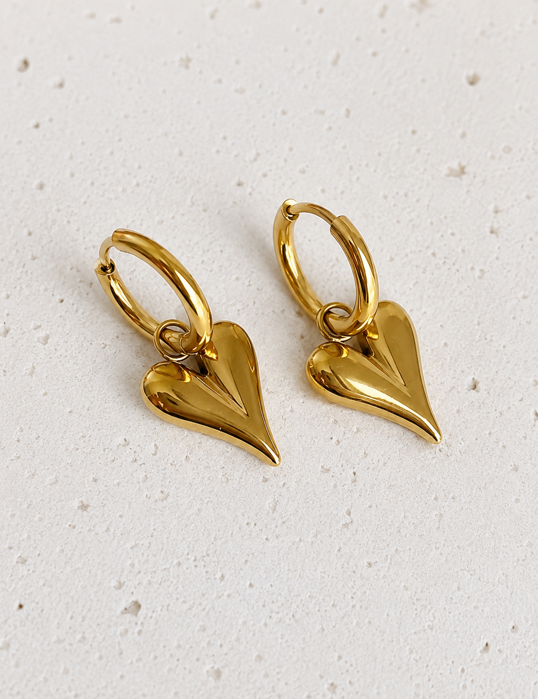 Shine Heart Earring Gold