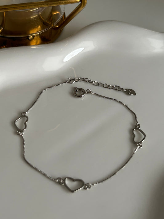 Heart Silver Bracelet
