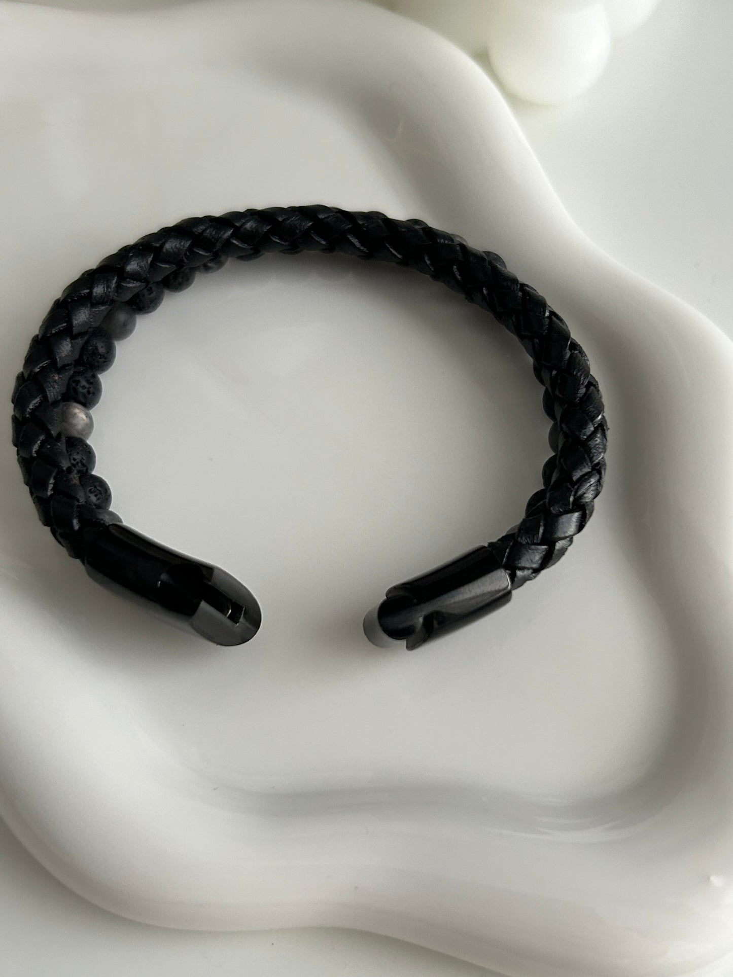 Armband Leder mit Perlen