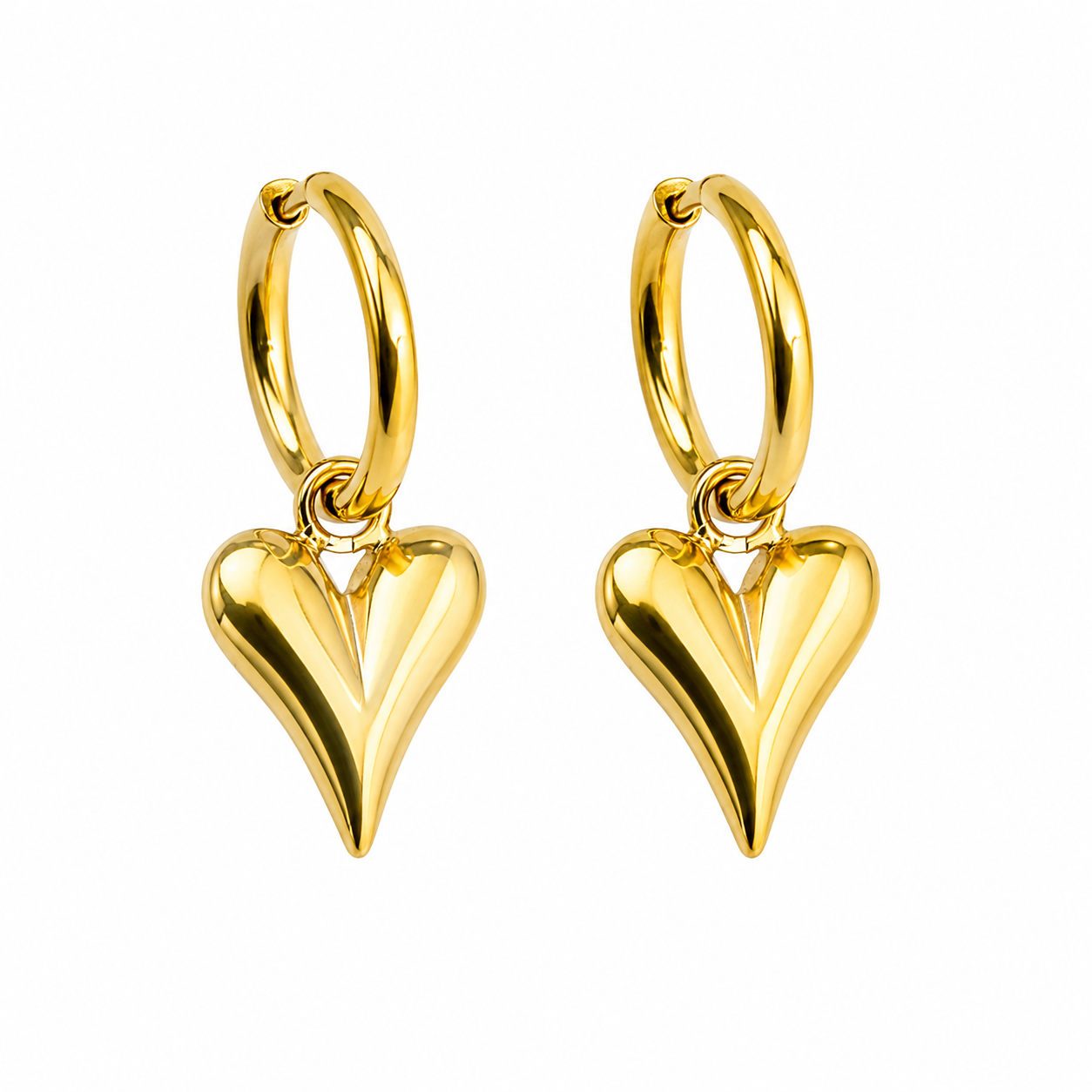 Shine Heart Earring Gold