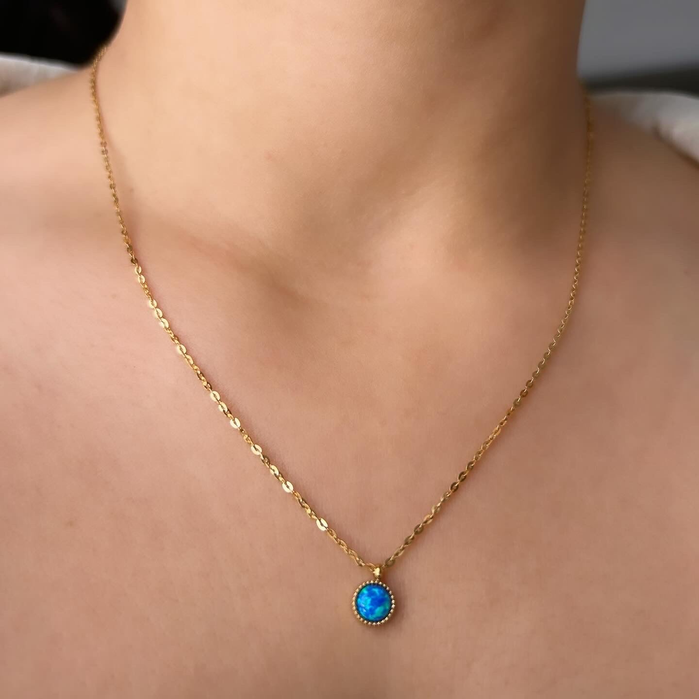 Blue Opal Necklace