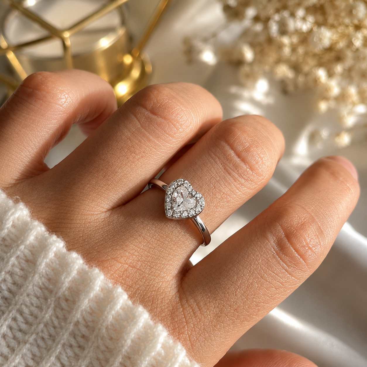 Powder Heart Ring