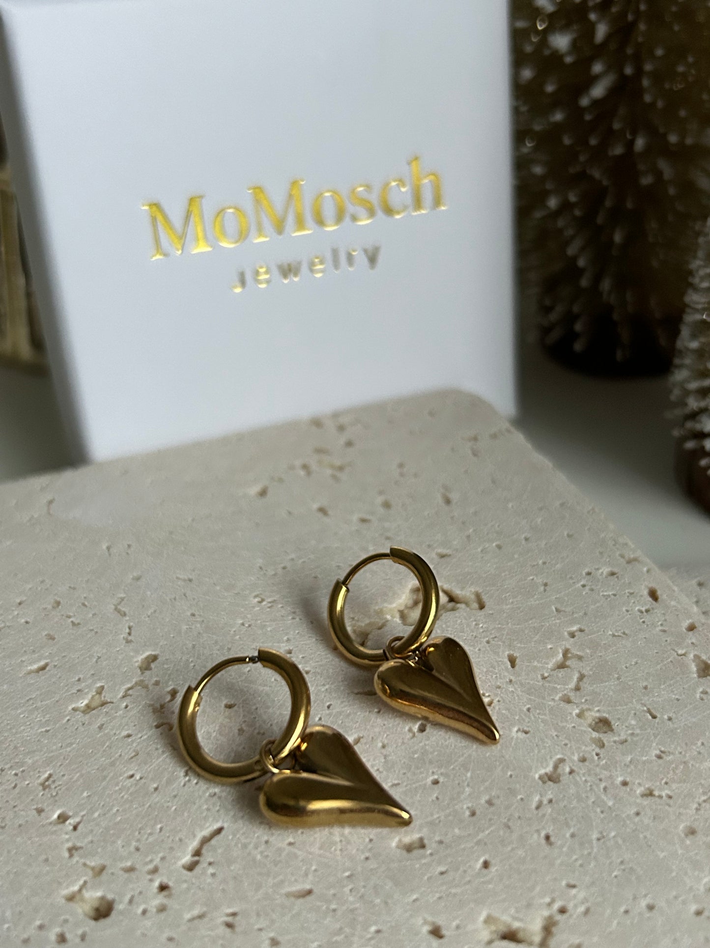 Shine Heart Earring Gold