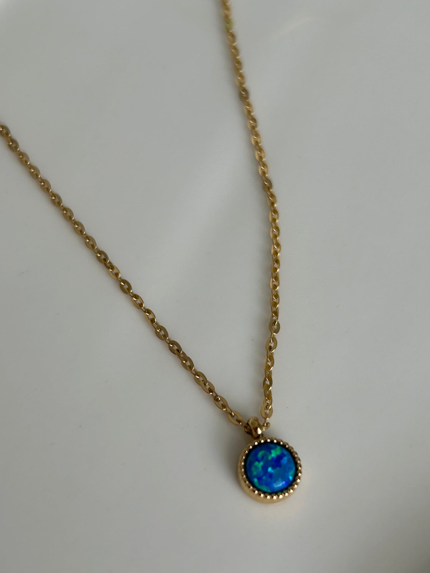 Blue Opal Necklace