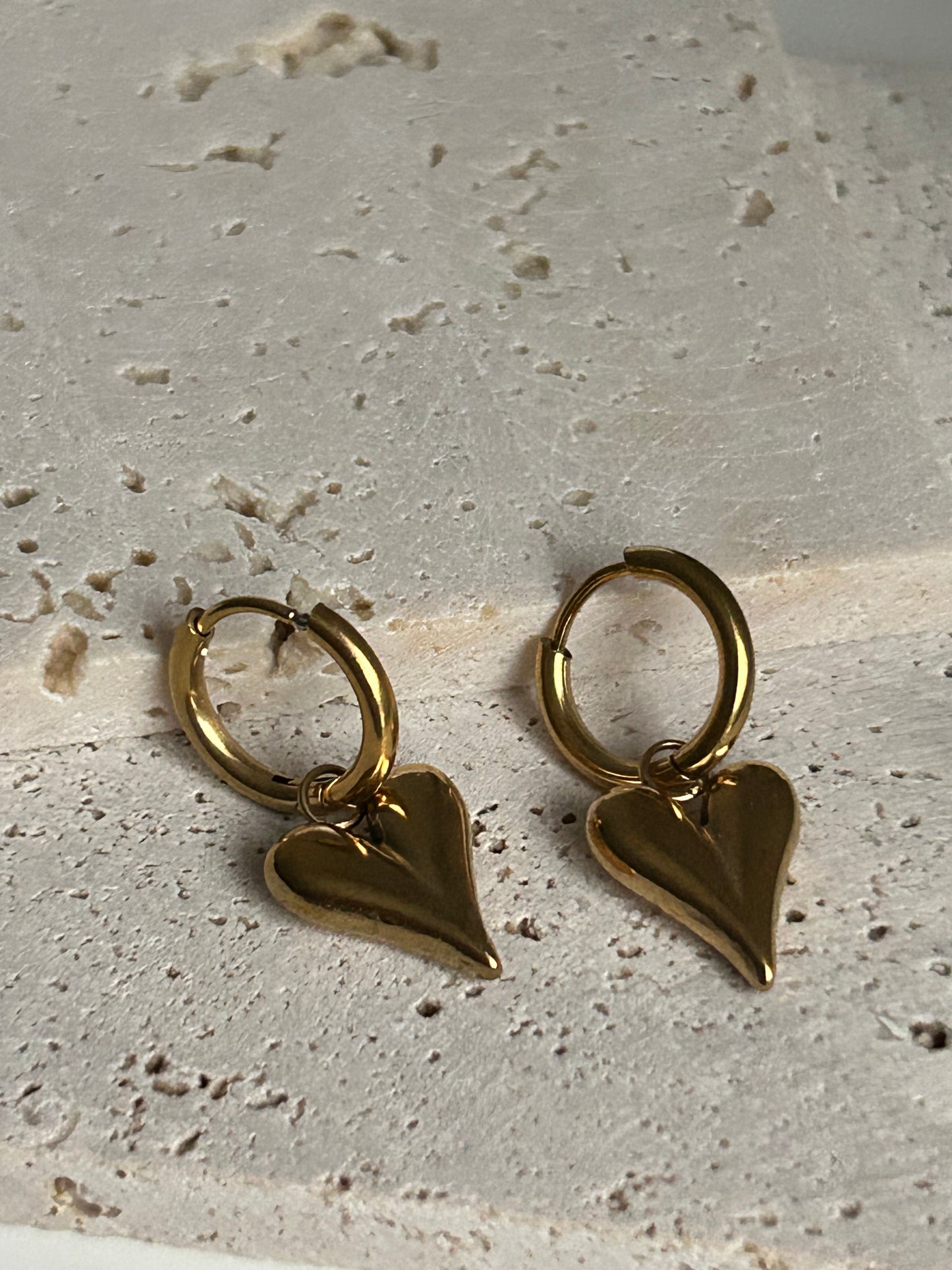 Shine Heart Earring Gold