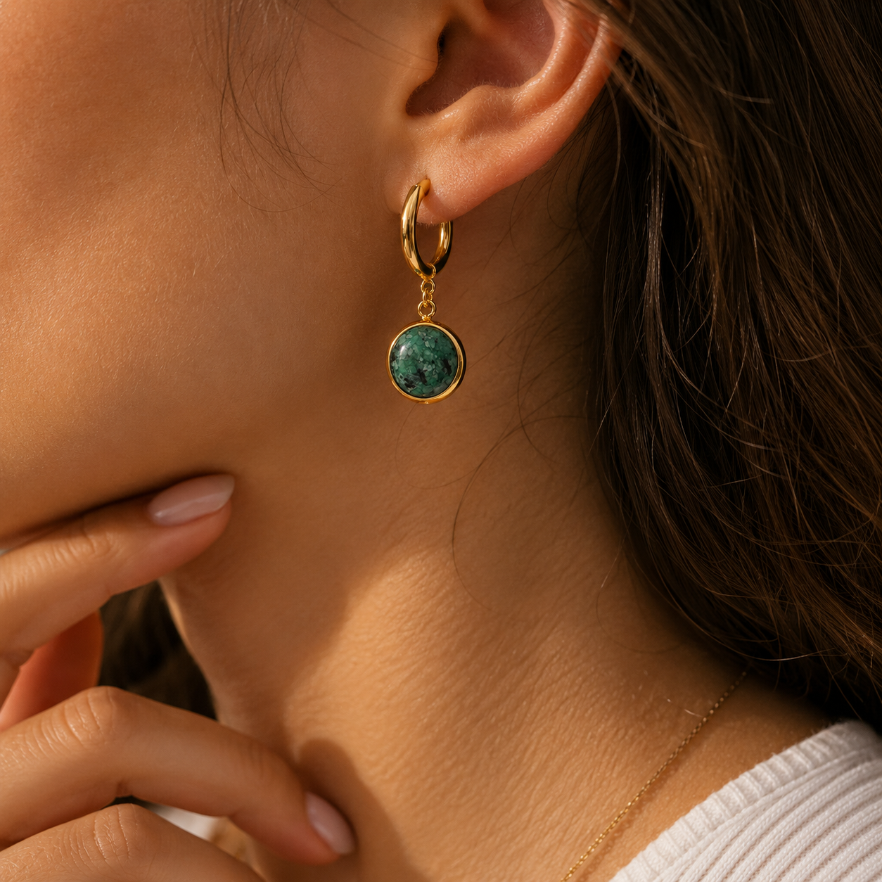 Deep Green Earring