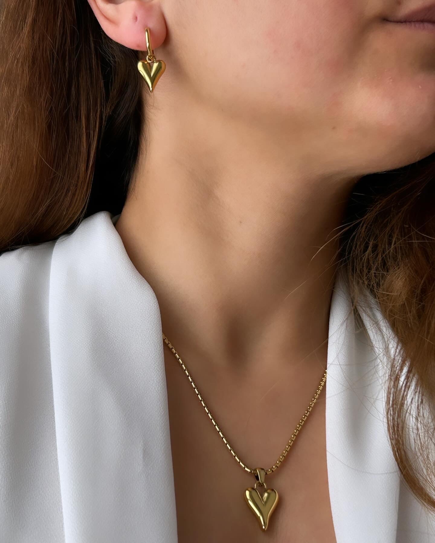 Shine Heart Earring Gold